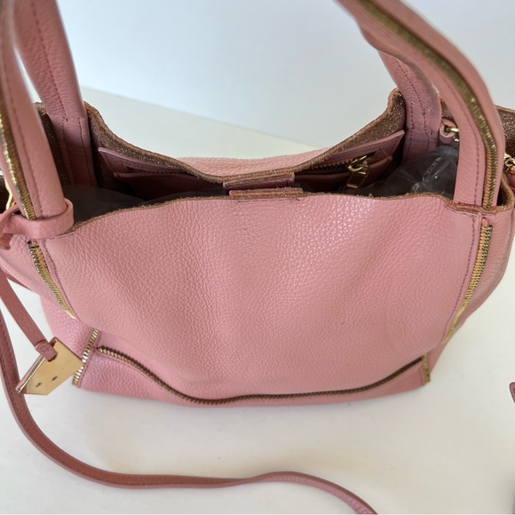 BOTKIER Soho Rossa Pebbled Leather Gold Signature Zip Small Shoulder Bag Tote - Picture 6 of 16